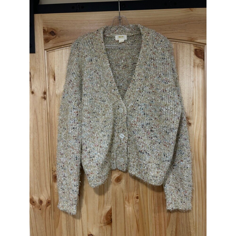 Anthropologie Maeve Cardigan Sweater Multi Color Gold Size Large